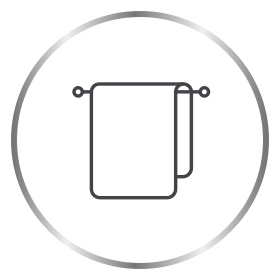 Canesten hanging bath towel icon